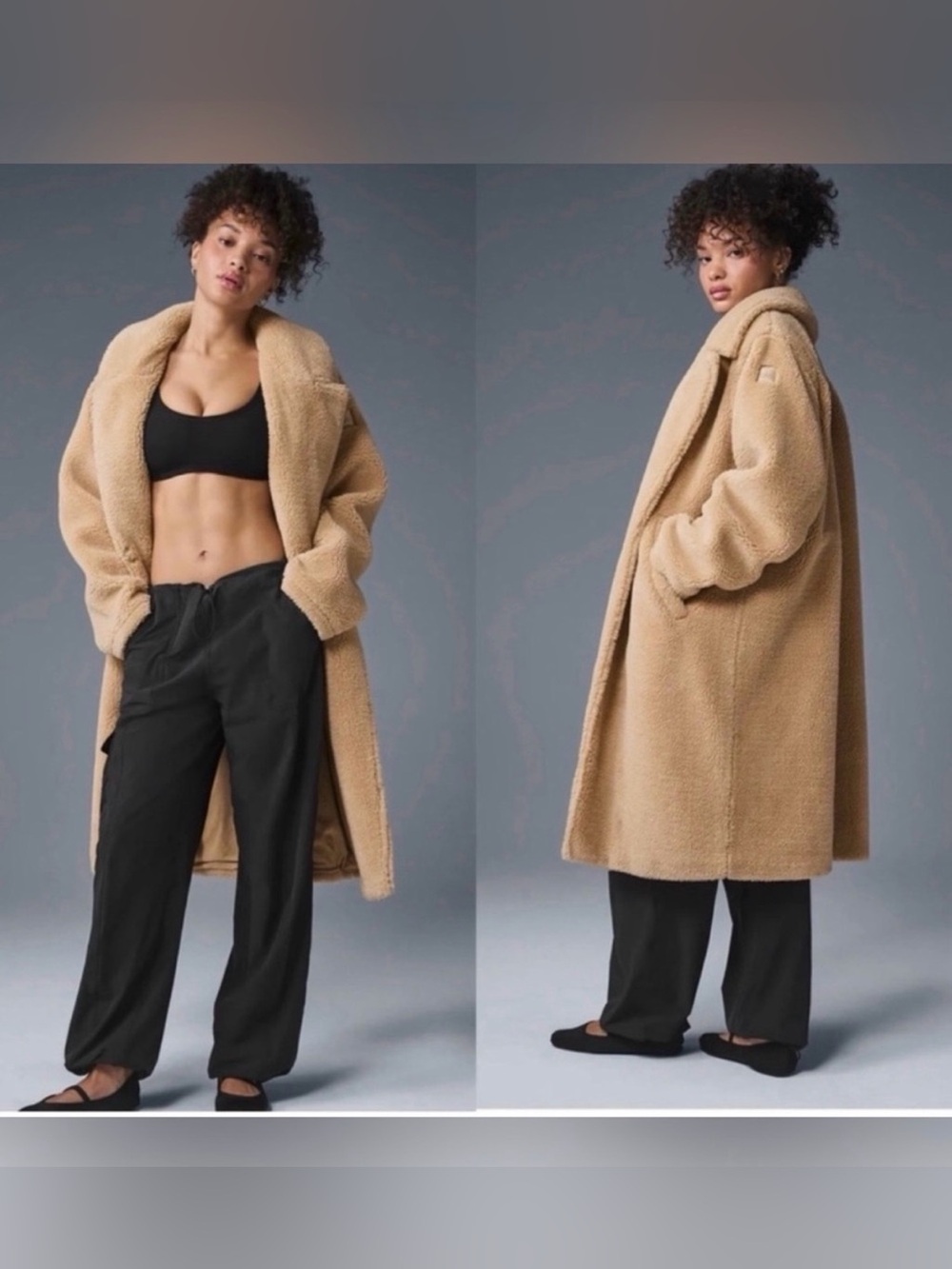 Alo Yoga Oversized Sherpa Trench in Camel